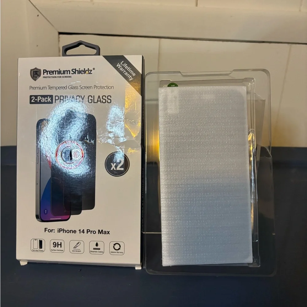Privacy Glass Screen Protector for iPhone 14 Pro Max - 2-Pack
